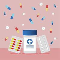 médecine pilule et médicaments vecteur