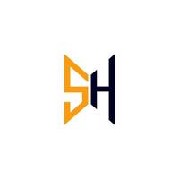 conception créative du logo sh letter avec graphique vectoriel, logo sh simple et moderne. vecteur