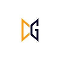 création de logo de lettre cg avec graphique vectoriel, logo cg simple et moderne. vecteur