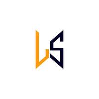 conception créative de logo de lettre ls avec graphique vectoriel, logo ls simple et moderne. vecteur