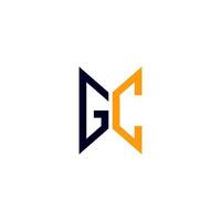 conception créative du logo de la lettre gc avec graphique vectoriel, logo gc simple et moderne. vecteur