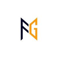 conception créative du logo fg letter avec graphique vectoriel, logo fg simple et moderne. vecteur