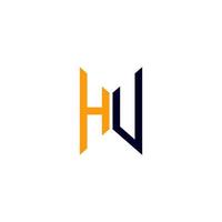 conception créative du logo de lettre hu avec graphique vectoriel, logo hu simple et moderne. vecteur