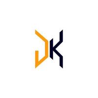 création de logo lettre jk avec graphique vectoriel, logo jk simple et moderne. vecteur