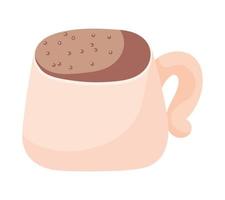 petit déjeuner tasse de chocolat vecteur