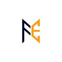 conception créative du logo de lettre fe avec graphique vectoriel, logo fe simple et moderne. vecteur