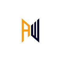 conception créative de logo de lettre aw avec graphique vectoriel, logo aw simple et moderne. vecteur
