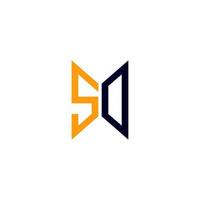 conception créative du logo de lettre sd avec graphique vectoriel, logo sd simple et moderne. vecteur