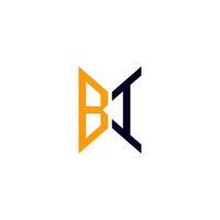 création de logo de lettre bi avec graphique vectoriel, logo bi simple et moderne. vecteur