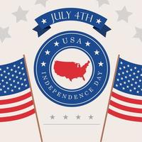 4 juillet fête de l'indépendance des états unis vecteur