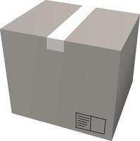 boîte en carton 3d isolée vecteur
