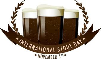 conception de bannière de la journée internationale des stouts vecteur