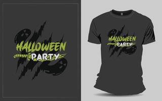 conception de t-shirt halloween effrayant v2 vecteur