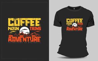 conception de t-shirt de randonnée pour voyageur vecteur