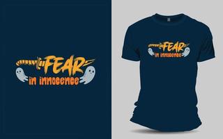 conception de t-shirt halloween effrayant vecteur