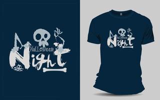conception de t-shirt halloween effrayant vecteur