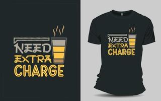 conception de tshirt café pour amateur de café vecteur