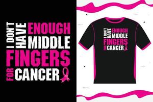 conception de t-shirt de sensibilisation au cancer du sein vecteur