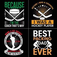 conception de t-shirt de hockey vecteur