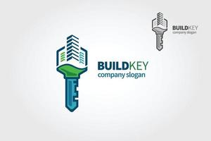 construction d'un modèle de logo vectoriel clé. un logo de maison moderne avec des clés pour les entreprises et les services liés à l'immobilier.