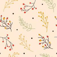 motif de brindilles d'automne sans soudure. pour textile, papier d'emballage, emballage. motif vectoriel. vecteur