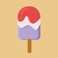 vecteur mignon de crème glacée simplement art adapté à l'illustration, au logo, etc.