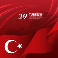 célébration turquie république jour fond modèle conception vecteur