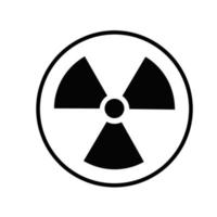pictogramme de vecteur de danger de rayonnement. symbole de danger de rayonnement ionisant