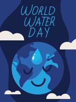 campagne de la journée mondiale de l'eau vecteur
