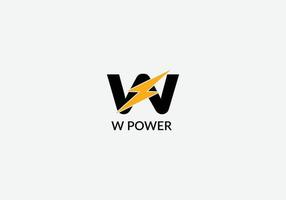 w power abstract w lettre moderne initiale tech logo design vecteur