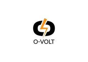 o volt abstrait lettre o création de logo tech initiale moderne vecteur