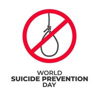 célébration de l'affiche de la journée mondiale de la prévention du suicide en septembre fond modèle illustration vectorielle vecteur