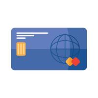 carte de crédit argent en plastique vecteur
