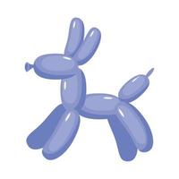 ballon animal chien violet vecteur