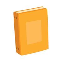 livre orange fermé vecteur