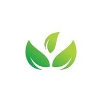 création de logo de feuille de nature verte vecteur