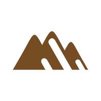 création de logo de montagne de livre brun vecteur