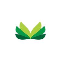 création de logo de feuille d'aile verte vecteur