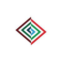 création de logo de ligne de couleur de diamant vecteur