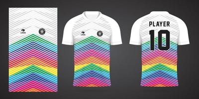 modèle de conception de sport maillot de football coloré vecteur