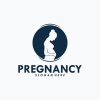 modèle de vecteur de conception de logo de grossesse