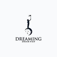vecteur de conception de logo de rêve pour enfants