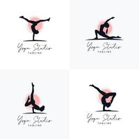 icône de logo de gymnastique abstrait coloré pour les programmes, la formation vecteur