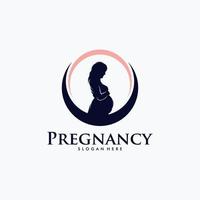 modèle de vecteur de conception de logo de grossesse