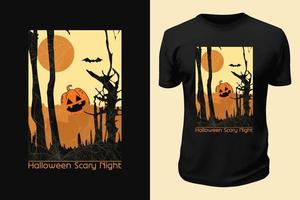 conception de t-shirt jour d'halloween vecteur