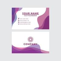 carte de visite avec logo coloré vague vecteur icône illustration design