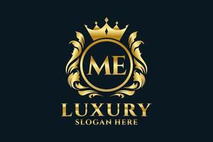 modèle de logo de luxe royal lettre initiale moi dans l'art vectoriel pour les projets de marque de luxe et autres illustrations vectorielles.