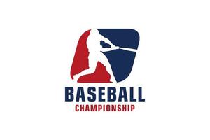 lettre o avec création de logo de baseball. éléments de modèle de conception de vecteur pour l'équipe sportive ou l'identité d'entreprise.