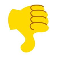 main jaune montrant le vecteur de symbole