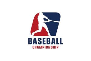 lettre q avec création de logo de baseball. éléments de modèle de conception de vecteur pour l'équipe sportive ou l'identité d'entreprise.